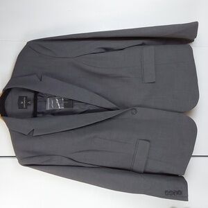 Worthington Womens Admiral Gray Suit Coat Blazer Neutral Minimalist Sz.18